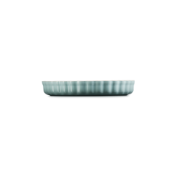 Stoneware Fluted Flan Dish 28cm - Sea Salt