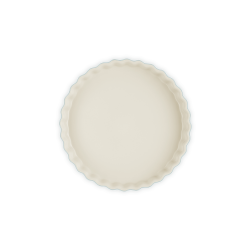 Stoneware Fluted Flan Dish 28cm - Sea Salt