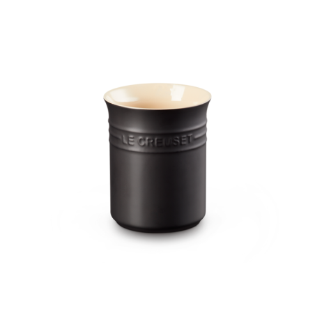 Stoneware Small Utensil Jar Black Matte - Classic