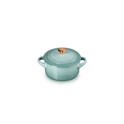 Mini Cocotte Sea Salt com Pega em Coração Dourado - L'Amour
