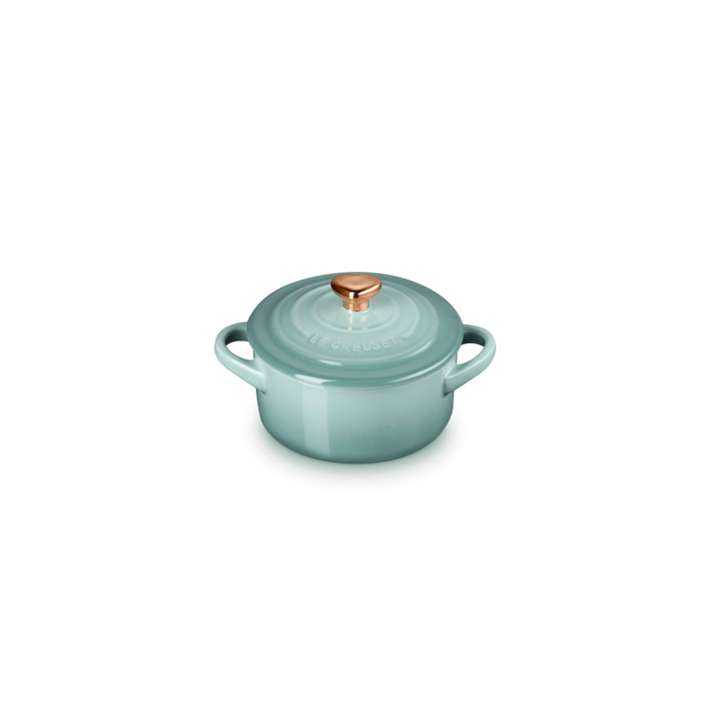 Mini Cocotte Sea Salt com Pega em Coração Dourado - L'Amour Mini Cocotte Sea Salt com Pega em Coração Dourado - L'Amour