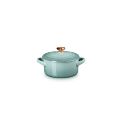 Mini Cocotte Sea Salt com Pega em Coração Dourado - L'Amour