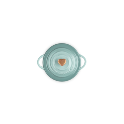 Mini Cocotte Sea Salt com Pega em Coração Dourado - L'Amour