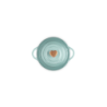 Petite Casserole Sea Salt with Gold Heart Knob - L'Amour