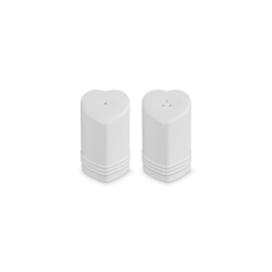 Set of Heart Salt and Pepper Shakers White - L'Amour