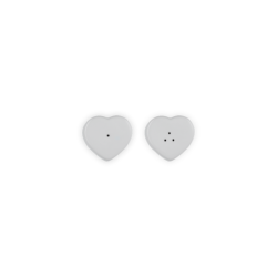 Set of Heart Salt and Pepper Shakers White - L'Amour