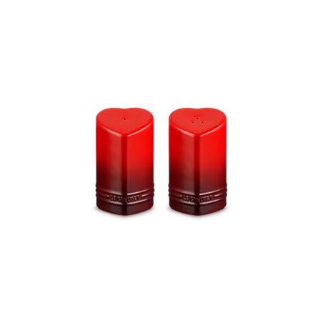 Set of Heart Salt and Pepper Shakers Cerise - L'Amour