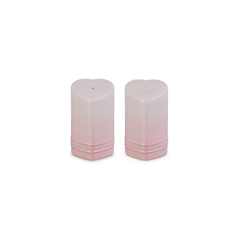 Set of Heart Salt and Pepper Shakers Shell Pink - L'Amour