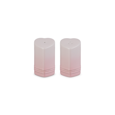 Set of Heart Salt and Pepper Shakers Shell Pink - L'Amour
