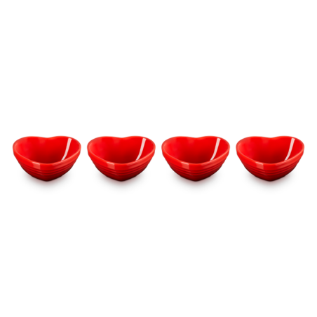 Set of 4 Mini Heart Bowls Cerise - L'Amour