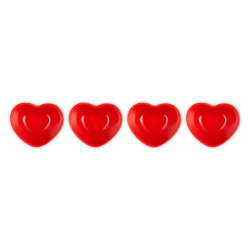 Set of 4 Mini Heart Bowls Cerise - L'Amour