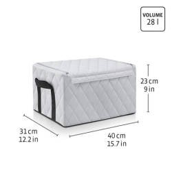 Caixa de Arrumação com Tampa Cinza Claro - Storagebox M