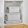 Storage Box with Lid Rhombus Light Grey - Storagebox L