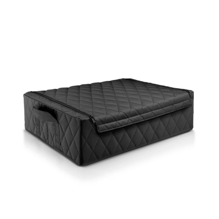 Storage Box with Lid Rhombus Black - Storagebox Low