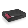 Storage Box with Lid Rhombus Black - Storagebox Low