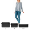 Storage Box with Lid Rhombus Black - Storagebox Low