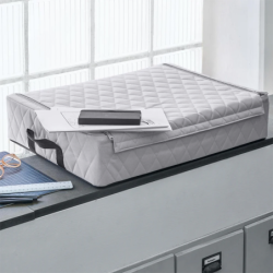 Storage Box with Lid Rhombus Light Grey - Storagebox Low