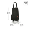 Trolley de Compras Dobrável Cinza Espinha de Peixe - Foldabletrolley