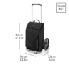Trolley com Saco Enrolável Preto - Citycruiser