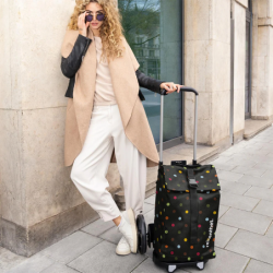 Shopping Trolley with Roll-Top Bag Dots - Citycruiser