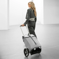 Trolley com Saco Enrolável Cinza Espinha de Peixe - Citycruiser
