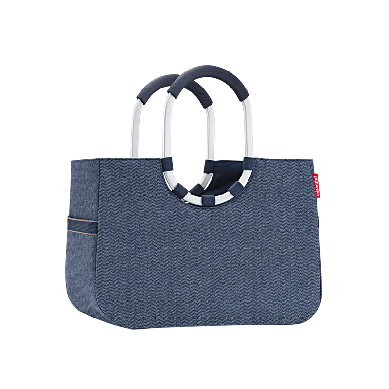 Bolsa para Compras L Azul Escuro Espinha de Peixe - Loopshopper