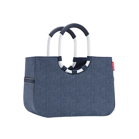 Bolsa para Compras L Azul Escuro Espinha de Peixe - Loopshopper
