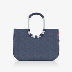 Bolsa para Compras L Azul Escuro Espinha de Peixe - Loopshopper