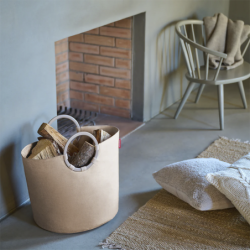 Cesto de Lavandaria com Pegas S Café Twist - Loophome
