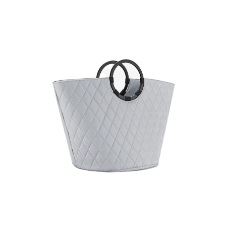 Laundry Bag with Handles Rhombus Light Grey - Loophome