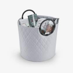 Laundry Bag with Handles Rhombus Light Grey - Loophome