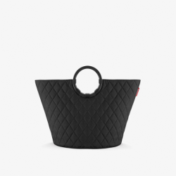 Cesto de Lavandaria com Pegas S Preto Losangulo - Loophome
