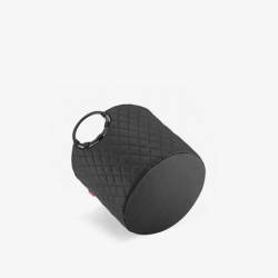 Cesto de Lavandaria com Pegas S Preto Losangulo - Loophome