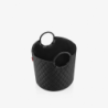 Cesto de Lavandaria com Pegas S Preto Losangulo - Loophome