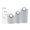 Cesto de Lavandaria com Pegas M Café Twist - Loophome