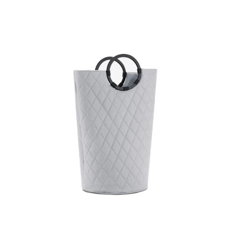 Laundry Bag M with Handles Rhombus Black - Loophome