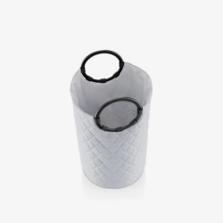 Laundry Bag M with Handles Rhombus Black - Loophome