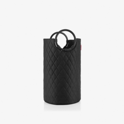 Cesto de Lavandaria com Pegas M Preto Losangulos - Loophome