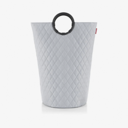 Laundry Bag L with Handles Rhombus Light Grey - Loophome