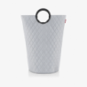 Laundry Bag L with Handles Rhombus Light Grey - Loophome