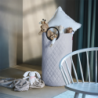 Laundry Bag L with Handles Rhombus Light Grey - Loophome