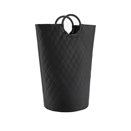 Cesto de Lavandaria com Pegas L Preto Losângulos - Loophome