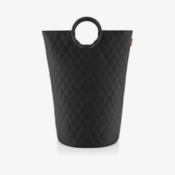 Laundry Bag L with Handles Rhombus Black - Loophome