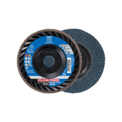 PFERD POLIFAN POWER Flap Disc PFC 125x22,23 mm Performance Line Z80 SG TRIM STEELOX