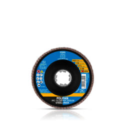 Discos Flap POLIFAN Zircônio Coríndon Z X-LOCK 115mm PFC Z60 PSF STEELOX PFERD