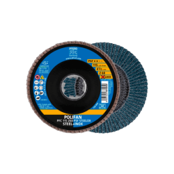 Discos Flap POLIFAN Zircônio Coríndon Z X-LOCK 115mm PFC Z60 PSF STEELOX PFERD