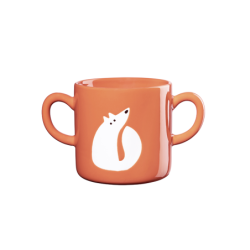 Caneca Infantil com Duas Pegas 250ml Raposa - Buddies