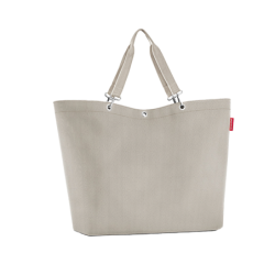 Hand Bag Herringbone Sand - Shopper XL