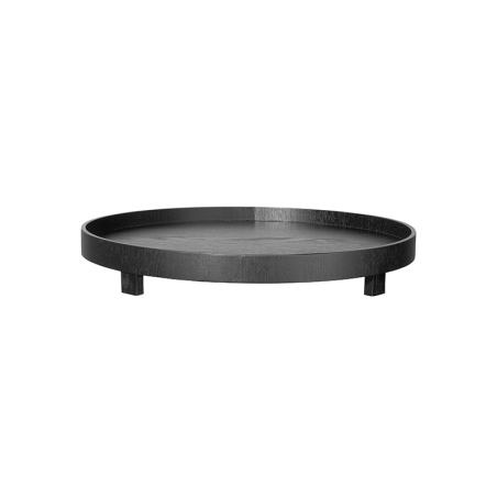 Bandeja com Pé Ø40cm Preto - Wood Black