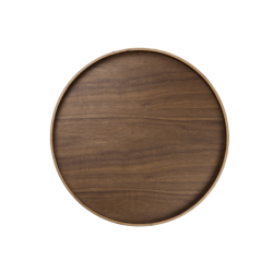 Bandeja com Pé Ø40cm Nogueira - Wood Black